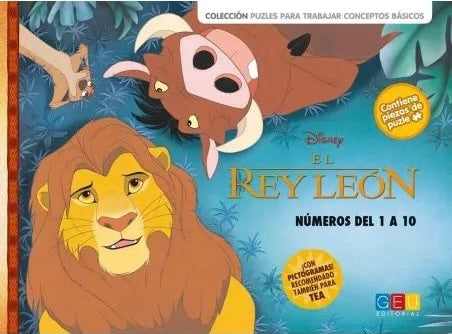 El Rey León - Números Del 1 a 10 Puzles Para Trabajar Conceptos Básicos