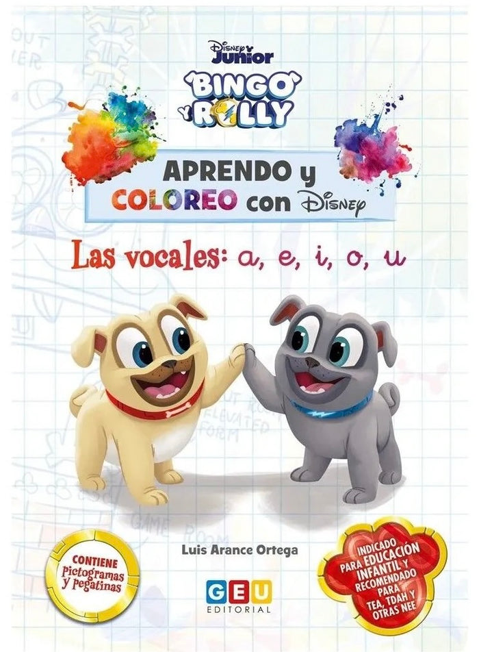 Bingo Y Rolly - Las Vocales - Aprendo Y Coloreo Con Disney