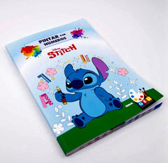 PINTAR POR NÚMEROS STITCH + 12 LÁPICES DE COLOR