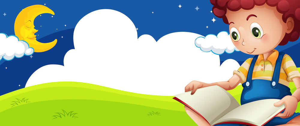 Niño leyendo un libro.