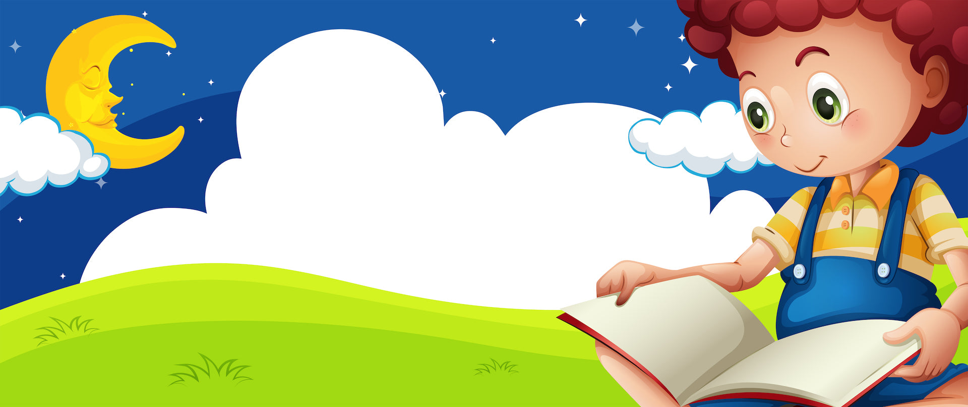 Niño leyendo un libro.